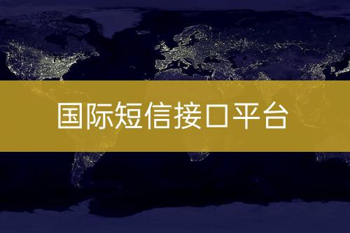 國(guó)際短信接口平臺(tái)