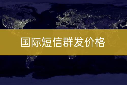 國際短信群發(fā)價錢