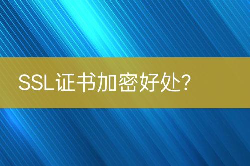 SSL證書加密好處？