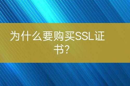 為什么要購買SSL證書？