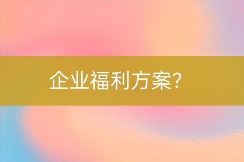企業(yè)福利方案？