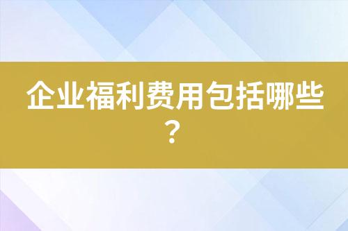 企業(yè)福利費(fèi)用包括哪些？