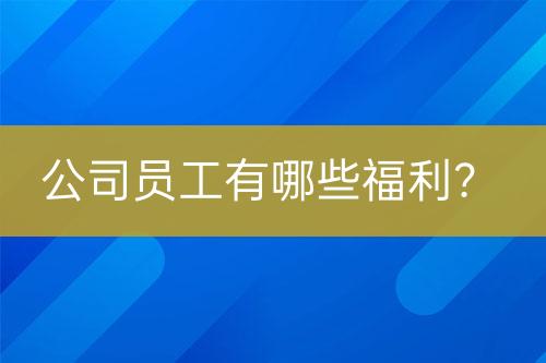 公司員工有哪些福利？