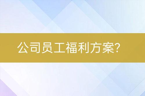 公司員工福利方案？