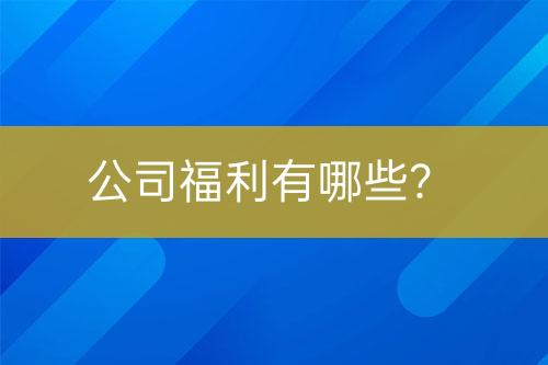 公司福利有哪些？