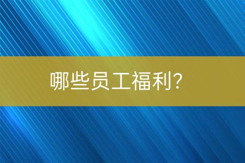 哪些員工福利？
