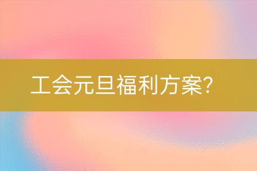 工會(huì)元旦福利方案？