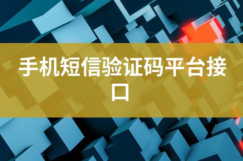 手機(jī)短信驗(yàn)證碼平臺接口