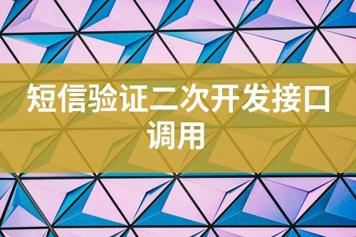 短信驗(yàn)證二次開發(fā)接口調(diào)用