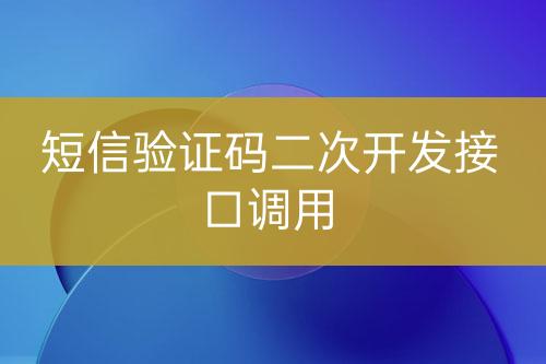 短信驗(yàn)證碼二次開發(fā)接口調(diào)用