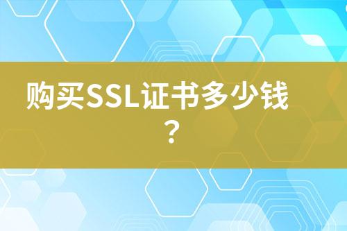 購買SSL證書多少錢？