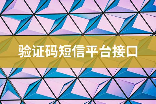 驗(yàn)證碼短信平臺(tái)接口