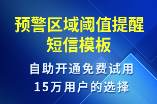 預警區(qū)域閾值提醒-事件預警短信模板