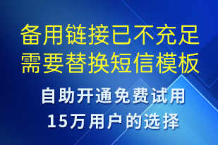 備用鏈接已不充足需要替換-服務開通短信模板